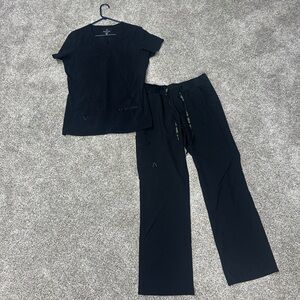 black scrubs (worn once for clinical)